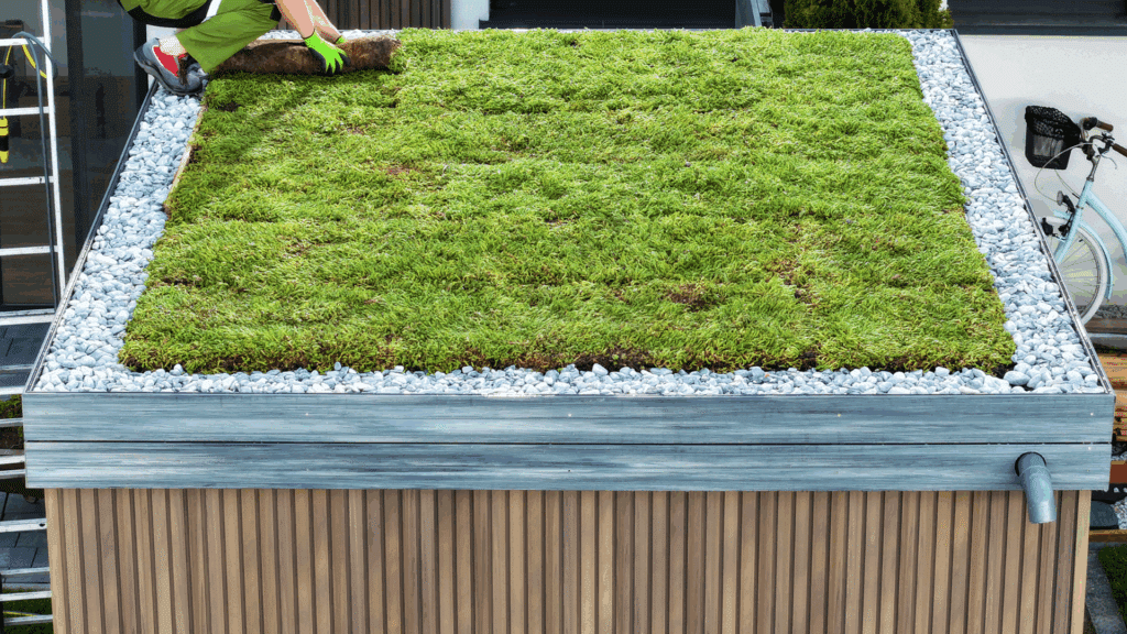 Green Roof Install Schoenherr Roofing Michigan