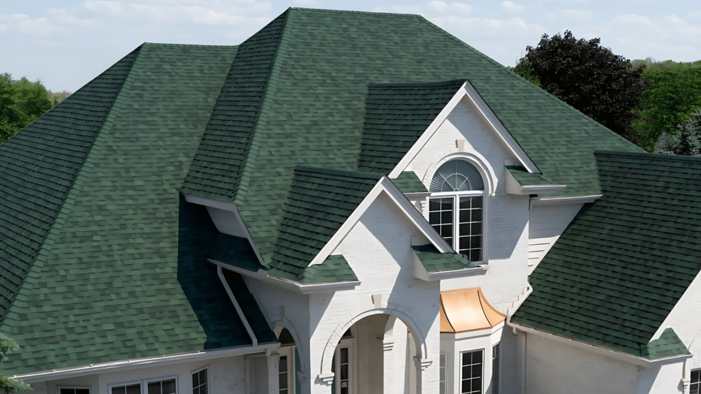 Hip Roof Shingles Schoenherr Roofing Michigan Project Green
