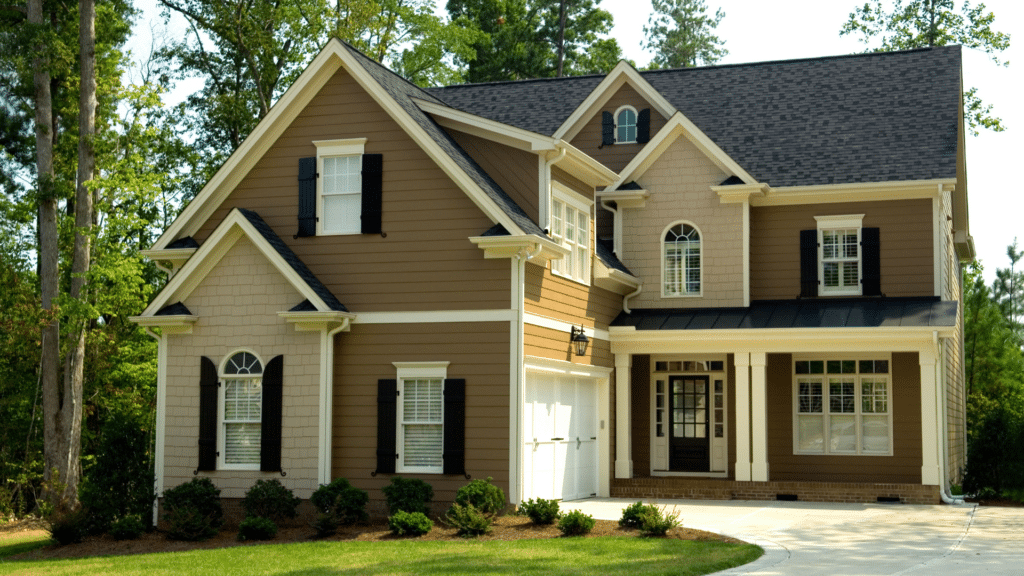 James Hardie Fiber Cement Cedar Shake Siding Installers Schoenherr Roofing and Siding Michigan Project