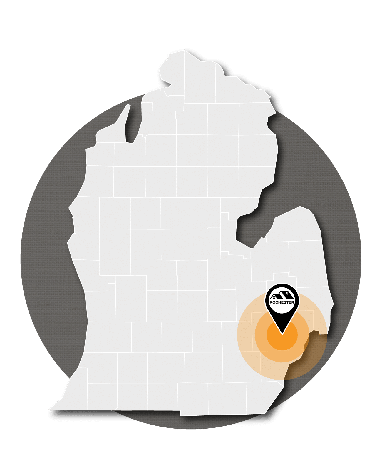 rochester schoenherr roofing servicea area michigan map@2x